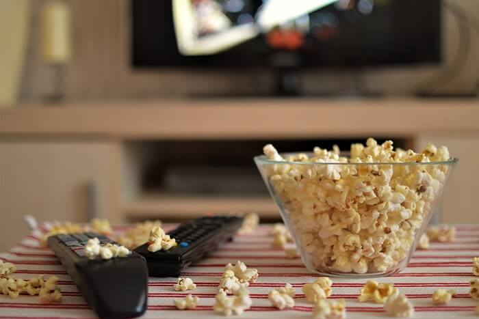Popcorn & Fernsehfernbedienung