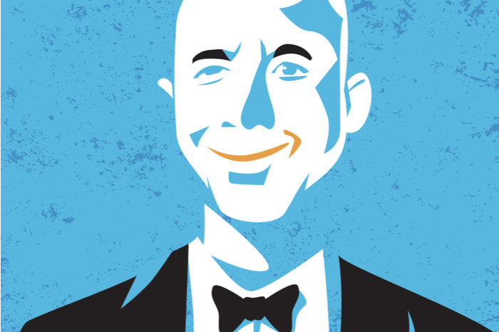 Amazon-Gründer Jeff Bezos im Comic-Stil