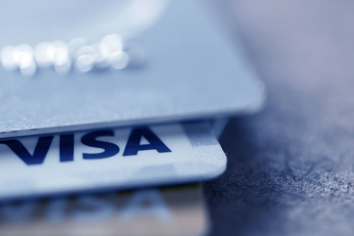 Zahlungskarte des Payment-Anbieters Visa