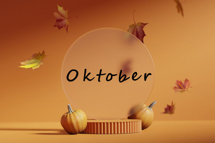 Herbstliche Komposition für den Oktober