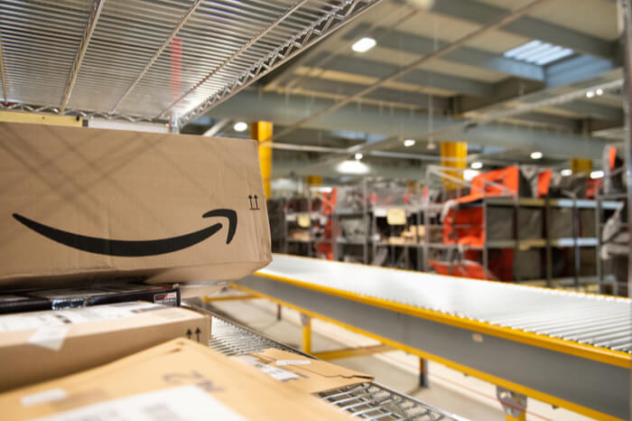Logistik: Amazon-Paket in der Abwicklung