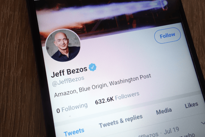 Social-Media-Auftritt von Jeff Bezos