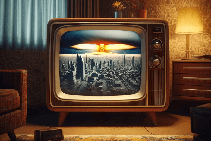Amazons Fallout: TV mit nuklearer Szenerie auf dem Bildschirm