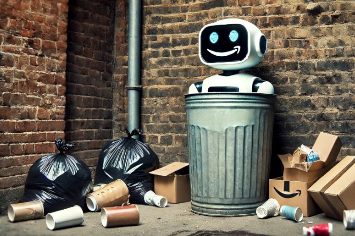 Ein Roboter in einer Mülltonne: Amazon stampft seinen Astro-Roboter für Firmen ein