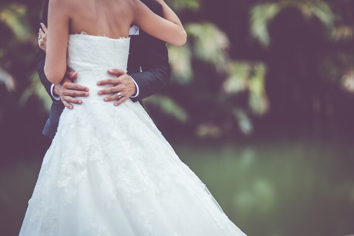 Hochzeit: Braut und Bräutigam