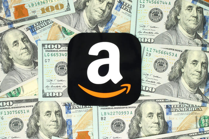 Amazon-Logo auf Geld